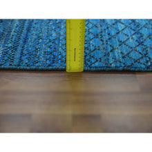 Load image into Gallery viewer, 9&#39;4&quot;x12&#39;1&quot; Blue, Pure Wool Densely Woven Chiaroscuro Collection, Hand Knotted, Oriental Rug FWR475314