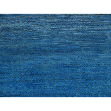 Load image into Gallery viewer, 9&#39;1&quot;x11&#39;10&quot; Blue, Thick And Plush Pure Wool Hand Knotted, Modern Chiaroscuro Collection, Oriental Rug FWR475326