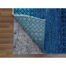 Load image into Gallery viewer, 9&#39;1&quot;x11&#39;8&quot; Blue, Hand Knotted Modern Chiaroscuro Collection, Thick And Plush Pure Wool, Oriental Rug FWR475362