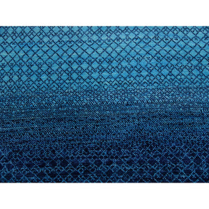 9'1"x11'8" Blue, Hand Knotted Modern Chiaroscuro Collection, Thick And Plush Pure Wool, Oriental Rug FWR475362