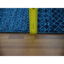 Load image into Gallery viewer, 9&#39;1&quot;x11&#39;8&quot; Blue, Hand Knotted Modern Chiaroscuro Collection, Thick And Plush Pure Wool, Oriental Rug FWR475362