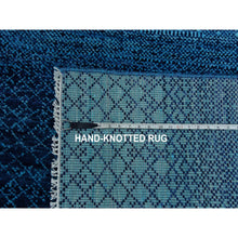 Load image into Gallery viewer, 9&#39;1&quot;x11&#39;8&quot; Blue, Hand Knotted Modern Chiaroscuro Collection, Thick And Plush Pure Wool, Oriental Rug FWR475362