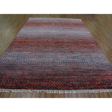 Load image into Gallery viewer, 9&#39;1&quot;x12&#39;1&quot; Brownish Red, Hand Knotted Modern Chiaroscuro Collection, Thick And Plush Pure Wool, Oriental Rug FWR475428