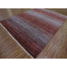 Load image into Gallery viewer, 9&#39;1&quot;x12&#39;1&quot; Brownish Red, Hand Knotted Modern Chiaroscuro Collection, Thick And Plush Pure Wool, Oriental Rug FWR475428