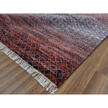 Load image into Gallery viewer, 9&#39;1&quot;x12&#39;1&quot; Brownish Red, Hand Knotted Modern Chiaroscuro Collection, Thick And Plush Pure Wool, Oriental Rug FWR475428