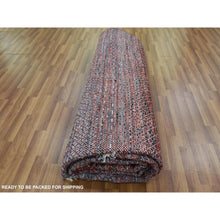 Load image into Gallery viewer, 9&#39;1&quot;x12&#39;1&quot; Brownish Red, Hand Knotted Modern Chiaroscuro Collection, Thick And Plush Pure Wool, Oriental Rug FWR475428