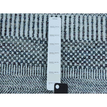 Load image into Gallery viewer, 4&#39;x6&#39; Ivory, Hand Knotted Modern Grass Design, Gabbeh Densely Woven Wool And Silk, Oriental Rug FWR475476