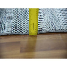 Load image into Gallery viewer, 4&#39;x6&#39; Ivory, Hand Knotted Modern Grass Design, Gabbeh Densely Woven Wool And Silk, Oriental Rug FWR475476