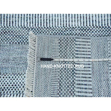 Load image into Gallery viewer, 4&#39;x6&#39; Ivory, Hand Knotted Modern Grass Design, Gabbeh Densely Woven Wool And Silk, Oriental Rug FWR475476