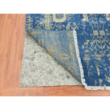 Load image into Gallery viewer, 6&#39;x9&#39;2&quot; Fine Jacquard with Erased Design Wool and Plant Based Silk Hand Loomed Beige Oriental Rug FWR379614