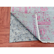 Load image into Gallery viewer, 8&#39;10&quot;x11&#39;3&quot; Beige And Pink, Broken Persian Tabriz Erased Design, Wool And Silk Hand Knotted, Oriental Rug FWR475650