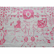 Load image into Gallery viewer, 8&#39;10&quot;x11&#39;3&quot; Beige And Pink, Broken Persian Tabriz Erased Design, Wool And Silk Hand Knotted, Oriental Rug FWR475650
