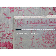 Load image into Gallery viewer, 8&#39;10&quot;x11&#39;3&quot; Beige And Pink, Broken Persian Tabriz Erased Design, Wool And Silk Hand Knotted, Oriental Rug FWR475650