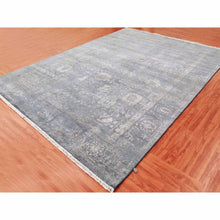 Load image into Gallery viewer, 8&#39;10&quot;x11&#39;8&quot; Davy&#39;s Gray, Hand Knotted Broken Erased Persian Tabriz Design, Wool And Silk, Oriental Rug FWR475662
