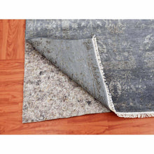 Load image into Gallery viewer, 8&#39;10&quot;x11&#39;8&quot; Davy&#39;s Gray, Hand Knotted Broken Erased Persian Tabriz Design, Wool And Silk, Oriental Rug FWR475662