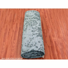 Load image into Gallery viewer, 8&#39;10&quot;x11&#39;9&quot; Silver Gray, Wool And Silk Hand Knotted, Broken Erased Persian Tabriz Design, Oriental Rug FWR475668