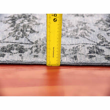 Load image into Gallery viewer, 8&#39;10&quot;x11&#39;9&quot; Silver Gray, Wool And Silk Hand Knotted, Broken Erased Persian Tabriz Design, Oriental Rug FWR475668