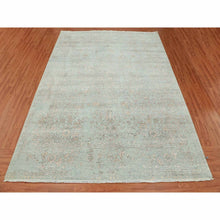 Load image into Gallery viewer, 9&#39;x12&#39; Ash Gray With Touches Of Copper, Broken Erased Persian Serapi Design, Wool And Silk Hand Knotted, Oriental Rug FWR475710