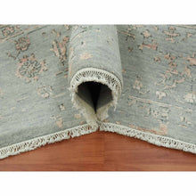 Load image into Gallery viewer, 9&#39;x12&#39; Ash Gray With Touches Of Copper, Broken Erased Persian Serapi Design, Wool And Silk Hand Knotted, Oriental Rug FWR475710