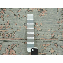 Load image into Gallery viewer, 9&#39;x12&#39; Ash Gray With Touches Of Copper, Broken Erased Persian Serapi Design, Wool And Silk Hand Knotted, Oriental Rug FWR475710