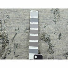 Load image into Gallery viewer, 9&#39;10&quot;x14&#39;3&quot; Gainsboro Gray, Wool And Silk Hand Knotted, Broken Persian Erased Heriz Design, Oriental Rug FWR475728