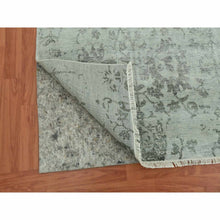 Load image into Gallery viewer, 9&#39;9&quot;x13&#39;7&quot; Sage Gray, Hand Knotted Broken Persian Erased Vase Design, Tone On Tone Wool And Silk, Oriental Rug FWR475734