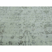 Load image into Gallery viewer, 9&#39;9&quot;x13&#39;7&quot; Sage Gray, Hand Knotted Broken Persian Erased Vase Design, Tone On Tone Wool And Silk, Oriental Rug FWR475734