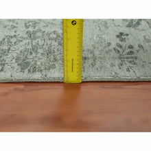 Load image into Gallery viewer, 9&#39;9&quot;x13&#39;7&quot; Sage Gray, Hand Knotted Broken Persian Erased Vase Design, Tone On Tone Wool And Silk, Oriental Rug FWR475734