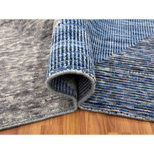 Load image into Gallery viewer, 9&#39;2&quot;x11&#39;10&quot; Beau Blue, Geometric Art Deco Collection Soft to the Touch, Soft Wool Hand Knotted, Oriental Rug FWR475770