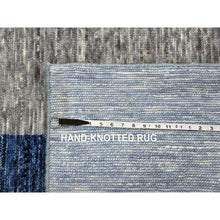 Load image into Gallery viewer, 9&#39;2&quot;x11&#39;10&quot; Beau Blue, Geometric Art Deco Collection Soft to the Touch, Soft Wool Hand Knotted, Oriental Rug FWR475770