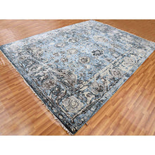 Load image into Gallery viewer, 9&#39;2&quot;x12&#39;4&quot; Ash Gray, Modern Tabriz Design Soft And Supple, Pure Wool Hand Knotted, Oriental Rug FWR475824