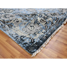 Load image into Gallery viewer, 9&#39;2&quot;x12&#39;4&quot; Ash Gray, Modern Tabriz Design Soft And Supple, Pure Wool Hand Knotted, Oriental Rug FWR475824