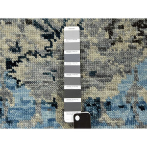 9'2"x12'4" Ash Gray, Modern Tabriz Design Soft And Supple, Pure Wool Hand Knotted, Oriental Rug FWR475824
