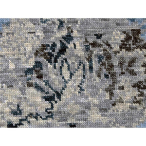 9'2"x12'4" Ash Gray, Modern Tabriz Design Soft And Supple, Pure Wool Hand Knotted, Oriental Rug FWR475824