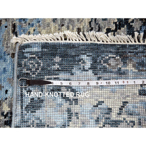 9'2"x12'4" Ash Gray, Modern Tabriz Design Soft And Supple, Pure Wool Hand Knotted, Oriental Rug FWR475824