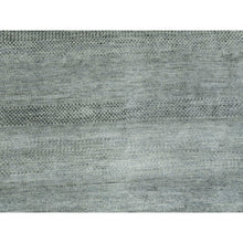 Load image into Gallery viewer, 8&#39;x10&#39;2&quot; Ash Gray, Hand Knotted Grass Design, Densely Woven Tone On Tone, Soft To The Touch Wool And Silk, Oriental Rug FWR475902