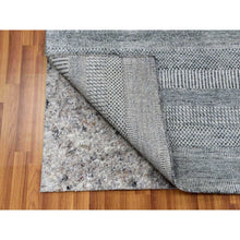 Load image into Gallery viewer, 8&#39;x10&#39;3&quot; Gainsboro Gray, Dense Weave Tone On Tone, Soft To The Touch Wool And Silk, Hand Knotted Grass Design, Oriental Rug FWR475926