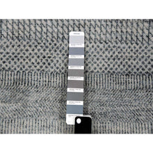 Load image into Gallery viewer, 8&#39;x10&#39;3&quot; Gainsboro Gray, Dense Weave Tone On Tone, Soft To The Touch Wool And Silk, Hand Knotted Grass Design, Oriental Rug FWR475926