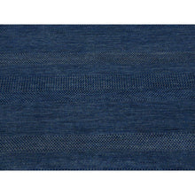 Load image into Gallery viewer, 12&#39;x18&#39; Dark Sapphire, Hand Knotted Grass Design, Dense Weave Tone On Tone, Soft Pile Wool And Silk, Oversized Oriental Rug FWR476148