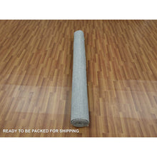 Load image into Gallery viewer, 6&#39;x9&#39;3&quot; Queen Blue, Grass Design Dense Weave, Tone On Tone Soft Pile, Wool And Silk Hand Knotted, Oriental Rug FWR476184