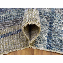 Load image into Gallery viewer, 8&#39;2&quot;x10&#39;2&quot; Almond Brown, Modern Geometric Opened Up Plaid Design, 100% Wool Hand Knotted, Oriental Rug FWR476268