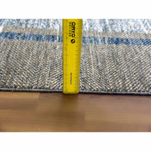 Load image into Gallery viewer, 8&#39;2&quot;x10&#39;2&quot; Almond Brown, Modern Geometric Opened Up Plaid Design, 100% Wool Hand Knotted, Oriental Rug FWR476268