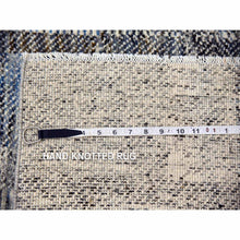 Load image into Gallery viewer, 8&#39;x10&#39;2&quot; Beige, Hand Knotted Geometric Opened Up Plaid Design, 100% Wool, Oriental Rug FWR476274