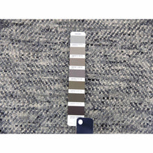 Load image into Gallery viewer, 9&#39;x12&#39;1&quot; Cloud Gray, Geometric Opened Up Plaid Design, 100% Wool Hand Knotted, Oriental Rug FWR476286