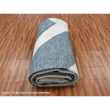 Load image into Gallery viewer, 12&#39;1&quot;x18&#39; Gainsboro Gray, Geometric Art Deco Collection Soft To The Touch, Extra Soft Wool Hand Knotted, Oversized Oriental Rug FWR476406