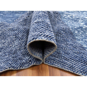 12'2"x18'3" Beau Blue, Pure Wool Hand Knotted, Geometric Art Deco Collection Soft To The Touch, Oversized Oriental Rug FWR476430