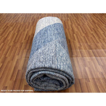 Load image into Gallery viewer, 12&#39;2&quot;x18&#39;3&quot; Beau Blue, Pure Wool Hand Knotted, Geometric Art Deco Collection Soft To The Touch, Oversized Oriental Rug FWR476430