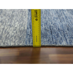 12'2"x18'3" Beau Blue, Pure Wool Hand Knotted, Geometric Art Deco Collection Soft To The Touch, Oversized Oriental Rug FWR476430