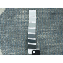 Load image into Gallery viewer, 12&#39;2&quot;x18&#39;4&quot; Steel Blue, Geometric Art Deco Collection Soft To The Touch, Organic Wool Hand Knotted, Oversized Oriental Rug FWR476454