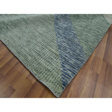 Load image into Gallery viewer, 12&#39;2&quot;x18&#39;3&quot; Camouflage Green, Geometric Art Deco Collection, Natural Wool Hand Knotted, Oversized Oriental Rug FWR476484